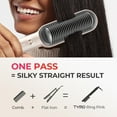 thumbnail image 2 of TYMO Ring Hair Straightener Brush, Flat Iron Comb, 5 Temp Settings & 20s Fast Heating, Dual Voltage, Gold, 2 of 8
