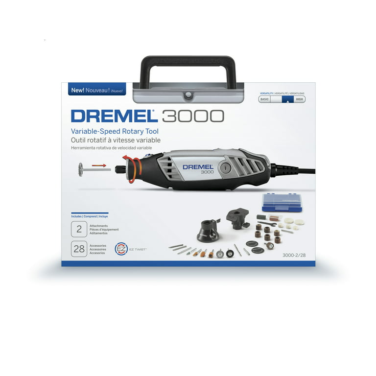 Dremel 3000-2/28 Variable Speed Rotary Tool Kit, 2 Attachments