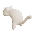 thumbnail image 4 of Gancho de gato para colgar bolsos en el borde del escritorio, divertido adorno de escritorio con dibujos animados, autoadhesivo Blanco, 4 of 9