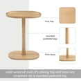 thumbnail image 5 of Crawford Solid Mango Wood C-Shape Side Table - Modern C Table for Couch & Bed, Space Saving End Table, Ergonomic Sofa Side Table, 22" Natural, 5 of 9