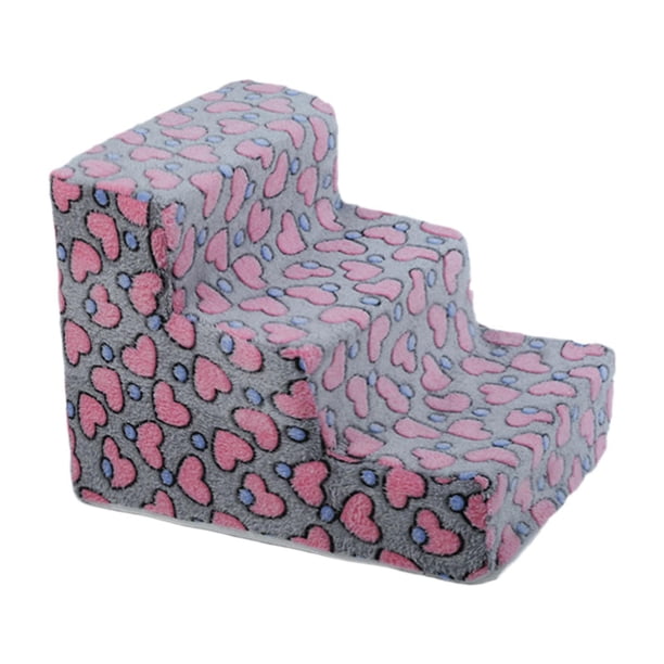 Escalera para perros, escalón para mascotas para camas altas y sofás, escalera, portátil, cómoda con pequeño de 3 capas