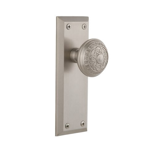 Grandeur 801249 Fifth Avenue Solid Brass Rose Single Dummy Door - Grey