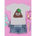 thumbnail image 3 of Lucky Poo Emoji - Fun Clover Charm Design Youth's T-shirt, 3 of 4