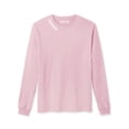 thumbnail image 2 of Daxton Premium California Men Long Sleeves T Shirt Ultra Soft Medium Weight Cotton, Light Pink Tee White Letters 1XL, 2 of 3