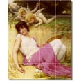 thumbnail image 1 of Ceramic Tile Mural-Guillaume Seignac Angels Floor Tile Mural 6. 24" w x 30" h using (20) 6 x 6 ceramic tiles, 1 of 3