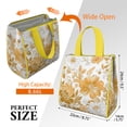 thumbnail image 3 of Pioneer Flower Floral Print Pattern Insulated Lunch Bag for Women & Adults,Large Portable Soft Cooler Lunch Bag,Thermal Food Storage Tote with Pearl Cotton,8.66L,8.75x5.75x9.5 Inch, 3 of 6