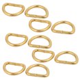 thumbnail image 1 of 20mm Inner Width Iron Half Round Non Welded D Ring Gold Tone 10pcs, 1 of 2