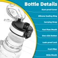 thumbnail image 2 of Botella de agua OLDLEY Motivational de 950 ml con marcador de tiempo Tritan, 2 of 7