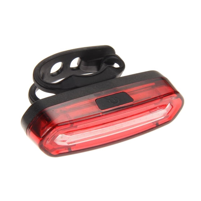 USB recargable COB LED bicicleta bicicleta ciclismo delantero trasero cola 4 modos rojo