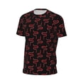 thumbnail image 6 of Wukai Red Snake Print Men's Short-Sleeved Mesh T-Shirt,Quick-Dry Short Sleeve Workout T-Shirt-Medium, 6 of 8