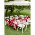 thumbnail image 3 of Outdoor Tablecloth with Umbrella Hole and Zipper, Red Pink Valentine's Day Rectangle Table Cloth 52x70 Inch Waterproof Tablecloth, Love Heart Eucalyptus Leaves Retro Picnic Table Cover for Patio, 3 of 7