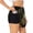 Black, variant on Casino Cards 1 Print Women's Sports Shorts with Drawstring Elastic Waistband for Running, Yoga, Fitness-Large