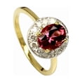 thumbnail image 3 of Natural Garnet Ring, AAA Garnet Gemstone Ring, January Birthstone, Zircon Ring, Women Ring, Gold Micron, 925 Sterling Silver, Statement Ring, Dainty Minimalist Stacking jewelry, Birthday Gift Ring, 3 of 3