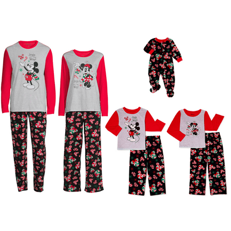 Disney Mickey Mouse & Minnie Mouse Holiday Matching Family Christmas Pajamas
