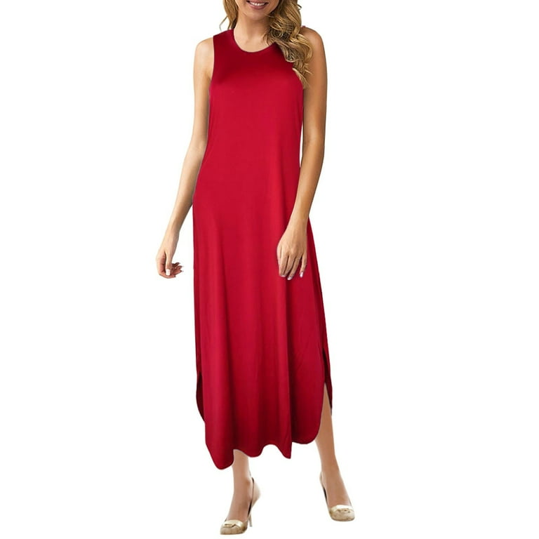 IDALL Summer Dresses,Maxi Dresses Women's Casual Summer Sleeveless