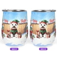 thumbnail image 2 of Merry Christmas Woofmas Xmas Noel West Highland White Terrier Elf Candy Cane Snow 12oz Stainless Steel Wine Tumbler Insulated Cup with Lid Westie Westy Dog Lover - 13017, 2 of 5