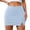 Sky Blue, variant on Womens Skort Stretch Pencil Skirt with Side Slit Zipper High Waist Bodycon Slim Fit Solid Blue L