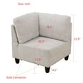 thumbnail image 5 of Aukfa Modular Sectional Couch Set - Corner sofa - Flannel - Gray, 5 of 10