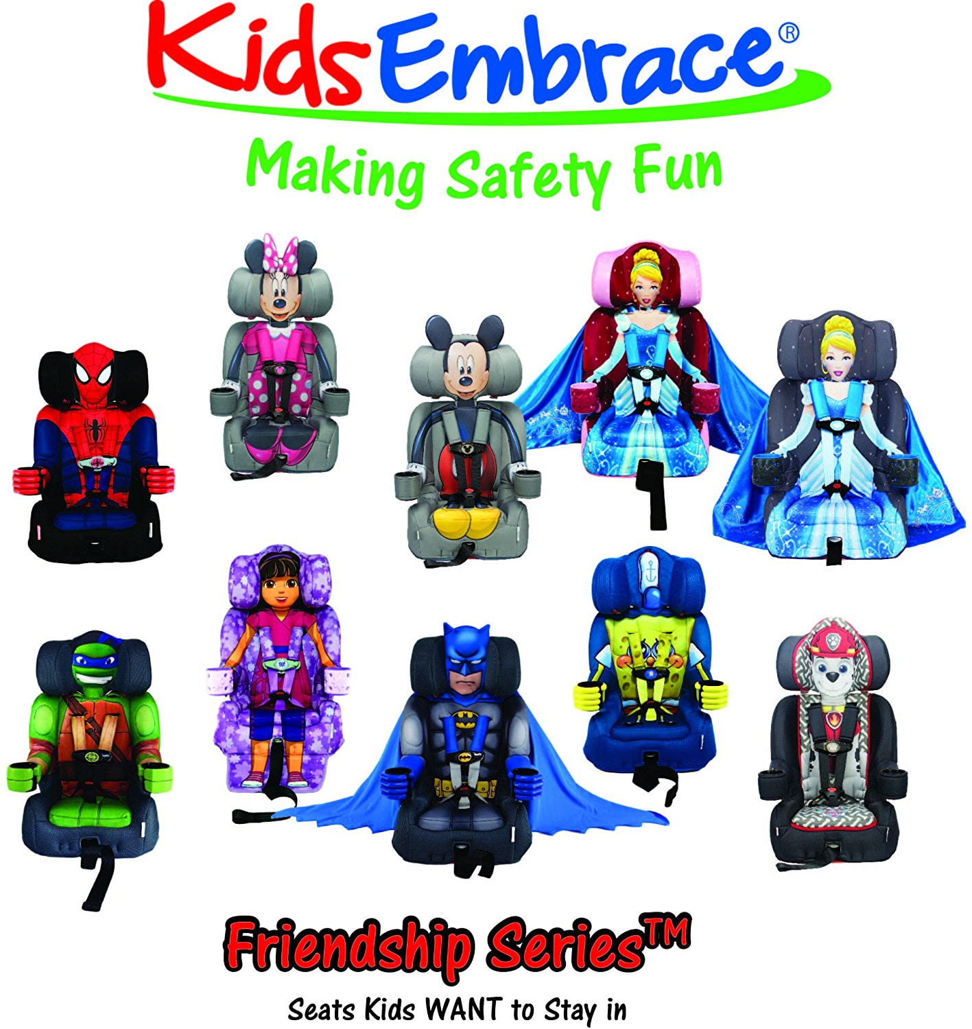 Wb Kidsembrace Belt Positioning Backless Booster Car Seat Supergirl Seats Kids Want To Stay In By Embrace