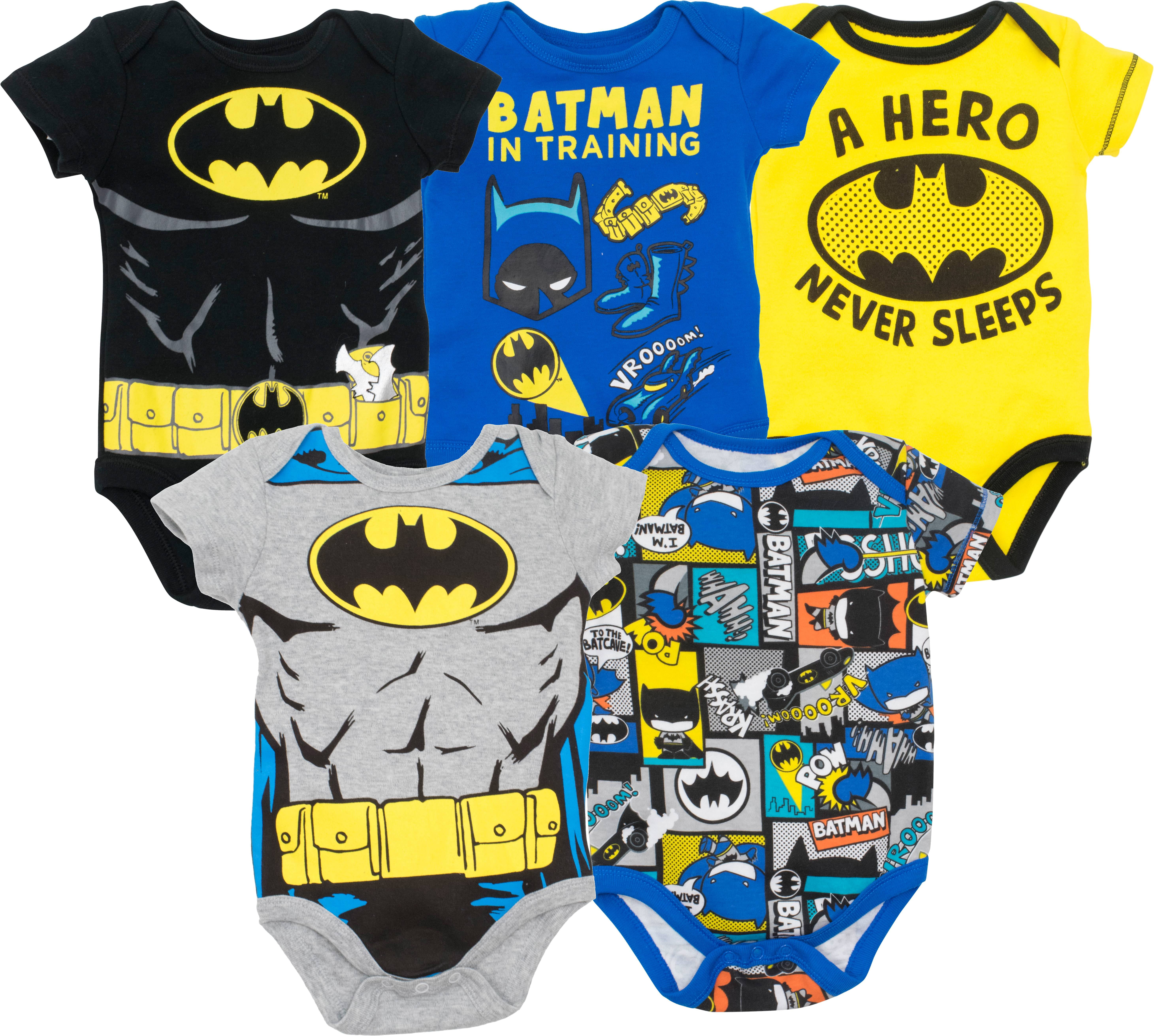 Batman Baby Boys/' 5 Pack Bodysuits Warner Bros