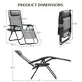thumbnail image 3 of Homall Outdoor Zero Gravity Chair Patio Recliner Chaise Lounge with Adjustable Headrest and Tray for Storage, Pack of 2,Double Gray, 3 of 7