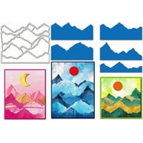 Layered Mountain Peaks Cutting Dies Scenic Peaks Carbon Steel Embossing Tool Die Cuts Metal Templates for DIY Scrapbooking Photo Album Decorative Embossing