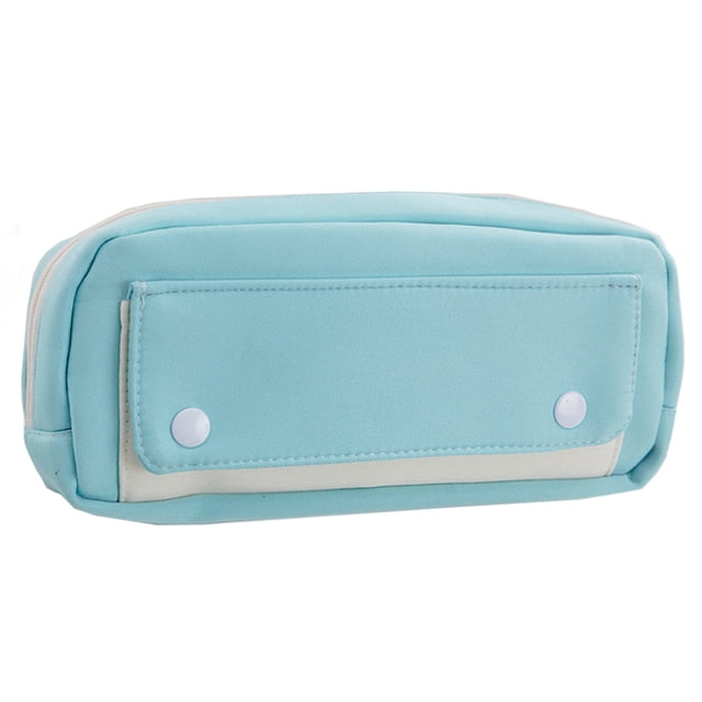 RKSTN Pen holder Multifunctional Nylon Pencil Case Double Layer Large Capacity Pencil Case household supplies