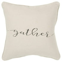 Rizzy Home "Gather" Poly Filled Decorative Throw Pillow, 20" x 20", Natural