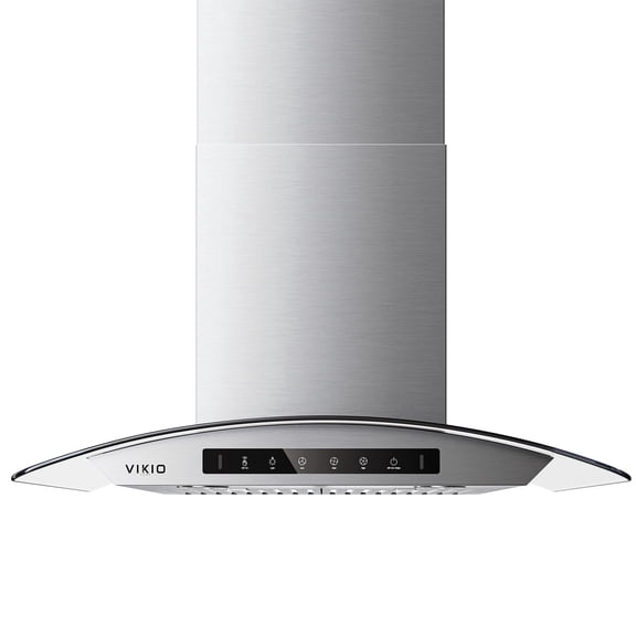 VIKIO 30 inch Wall Mount Range Hood, Stainless Steel and Glass, 800 CFM, 3-Speed, Ducted, Gesture Sensing Control&Touch Pad