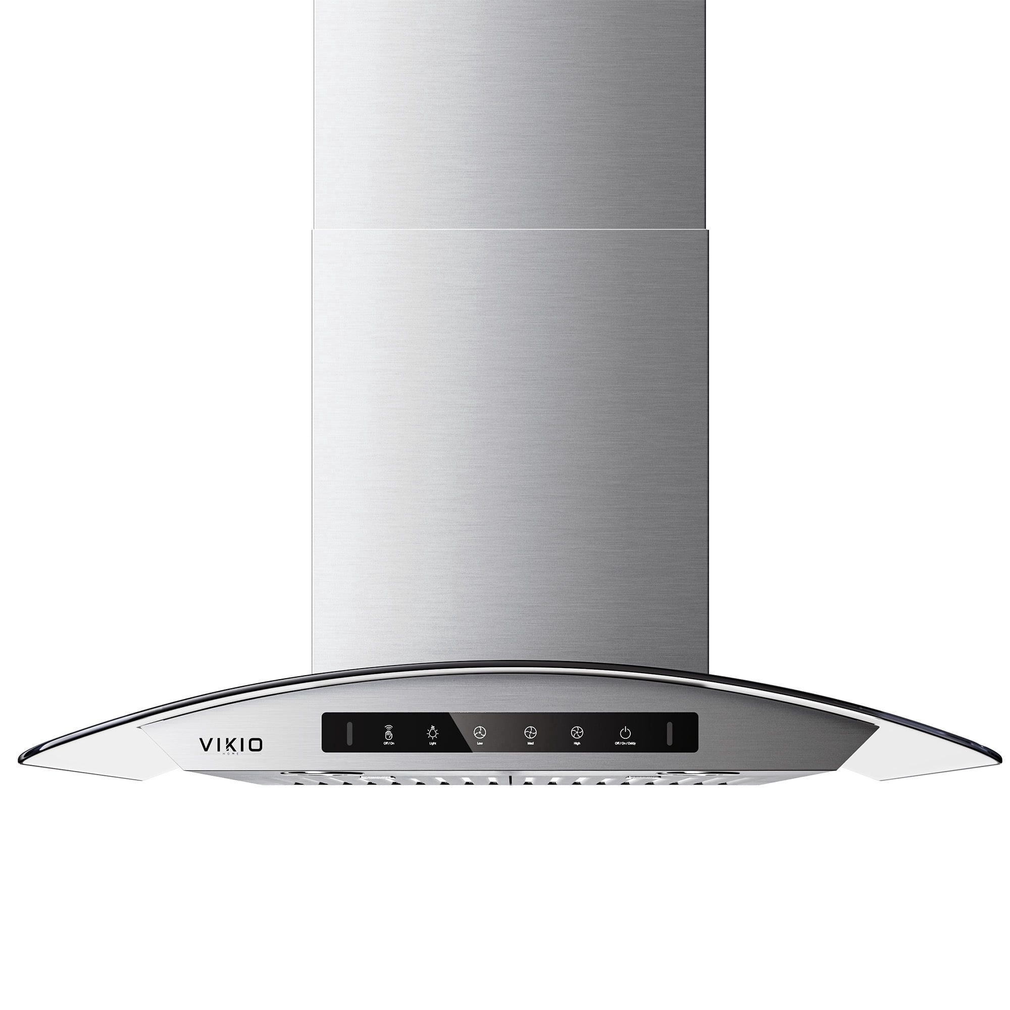 VIKIO 30 inch Wall Mount Range Hood, Stainless Steel and Glass, 800 CFM, 3-Speed, Ducted, Gesture Sensing Control&Touch Pad