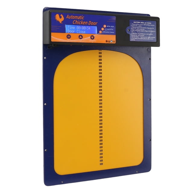 Auto Chicken Coop Door with Timer Aluminum Alloy IP45 Waterproof LED Screen Battery Powered Aut, Auto Coop Door,Auto Chicken Door Opener