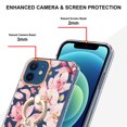 thumbnail image 3 of Compatible for iPhone 11 Case with Ring Kickstand Holder Clear Floral Pattern Hybrid PC TPU Shockproof Protective Phone Case Cover for iPhone 11 Women Girls, Pink Flower, 3 of 5