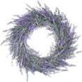 thumbnail image 2 of 17.7 inch Artificial Lavender Wreath – Weather-Resistant Evergreen Floral Garland for Wedding/Mother's Day/Home Decor, 2 of 8