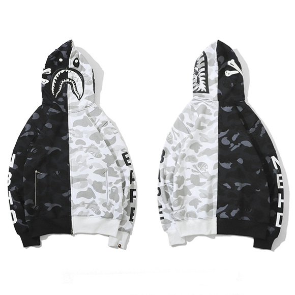Mens Hoodie Camo Loose Zipper Jacket Sweatershirt For Men Boyfanceye