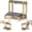 Natural Color, variant on Double Step Foot Rest Under Desk, Adjustable Wooden Desk Foot Rest with 4 Heights, Ergonomic Foot Stool with Cushion for Office, Gaming & Study (Black)