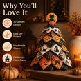 thumbnail image 3 of 7.48 Inch Layered Quilting Halloween Tree Kit, Black Cat Design 3D Patchwork Fabric Sewing Set, for Adults Beginners Holiday Tabletop Home Decor Gift, 3 of 10