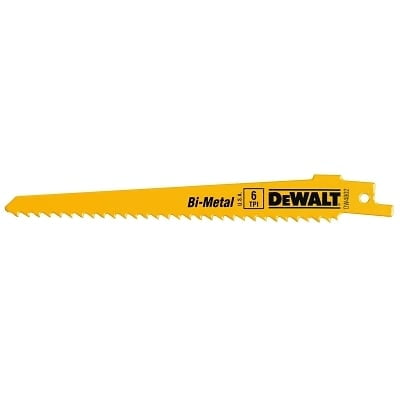 Bi-Metal Reciprocating Saw Blade, 6-TPI, 2-Pk., 6-In.