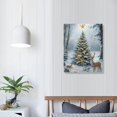 thumbnail image 4 of ONETECH Christmas Scene Canvas Wall Art Christmas Tree Reindeer Paintings Winter Snow Animal Picture Prints Holiday Decor  12x16 in, 4 of 5