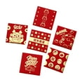 thumbnail image 1 of Tnarru 6 Pcs Enveloppes Rouges du Nouvel An, Petites Cartes de Vœux Carrées, Enveloppes d'Argent Chanceuses Hong Bao pour Festival, 1 of 8