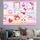 thumbnail image 1 of Kawaii Sanrio Hello Kitty, Cinnamoroll, My Melody, Kuromi, Fondo de tela para dormitorio, tapiz de cabecera, bonito para decorar la pared, 1 of 4