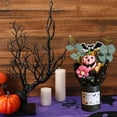 thumbnail image 6 of AYktou Halloween Pumpkin Bouquet, Mini Ghost Pumpkin Flowers Ornament Pumpkin Ghost with Two Knitting Flowers Gift Decoration for Living Room, Window Display, Fireplace, Dining Table, Pink, 6 of 7