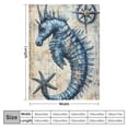 thumbnail image 4 of Orinice Sea Horse Blanket,Vintage Ocean Animal Theme Throw Blankets,Soft Warm Lightweight Cozy Plush Nautical Seahorse Throws for Bedroom Sofa Home Decor Gifts for Women Girls  60x80in, 4 of 6