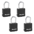 thumbnail image 1 of Candado con llave negra para exteriores Padlock Master Lock M115XQLF, paquete de 4, 1 of 6
