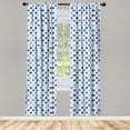 thumbnail image 3 of Ambesonne Watercolor Curtains, Blue Tones Soft Funky, Pair of 28"x63", Multicolor, 3 of 5