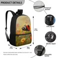 thumbnail image 5 of Uourmeti Polyester School Backpack Travel Daypack with Ladybug Wildflower - Large Capacity for Student Daily Use and Short Trips, 5 of 6