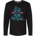 thumbnail image 3 of Inktastic It is Well with My Soul Pink Arrow Long Sleeve T-Shirt, 3 of 5