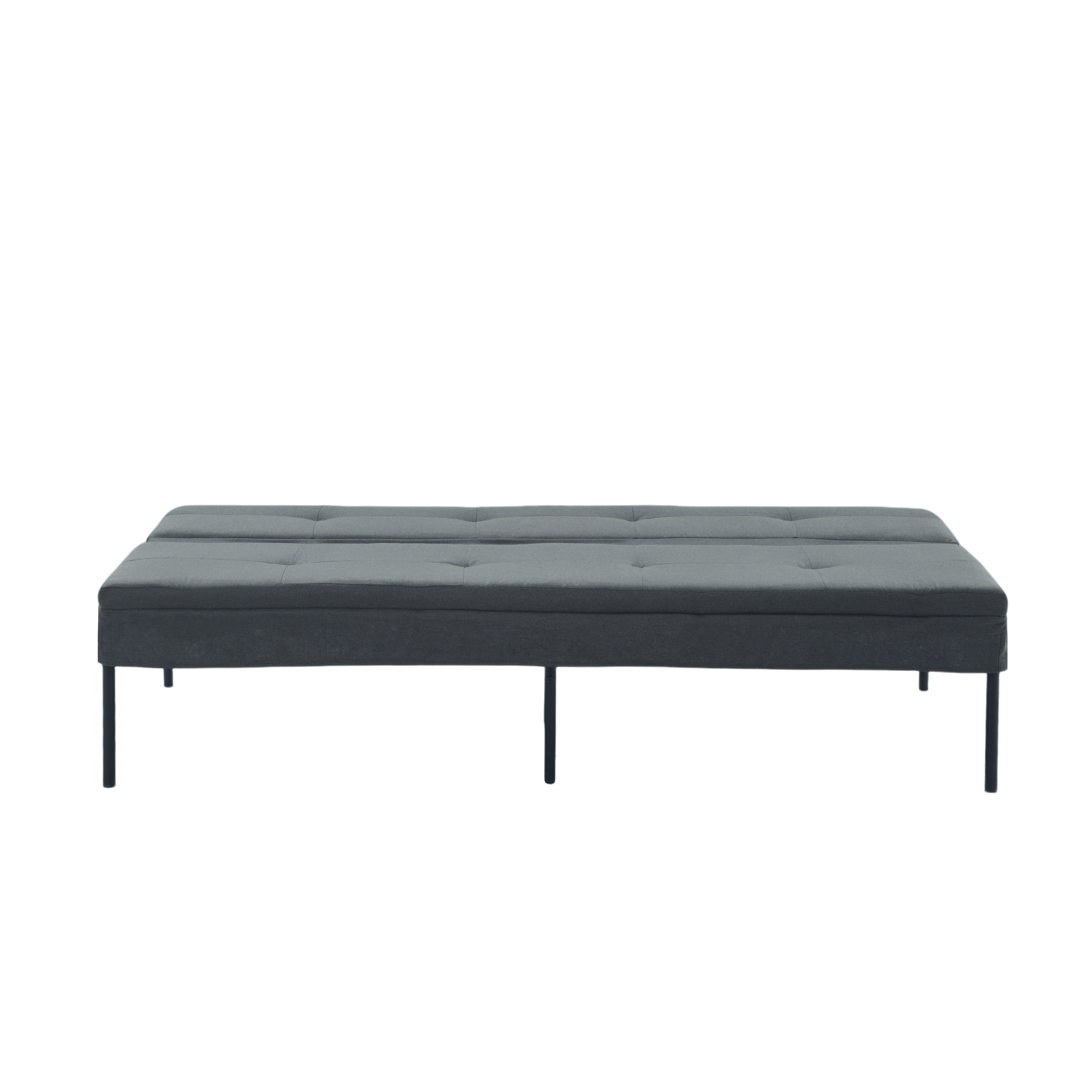Gewnee 69.88" Modern Futon Sofa Bed with 5-Position Adjustable Backrest,All-Iron Frame & Polyester Fabric - Convertible Sleeper for Small Space,Living Room.Dark Grey