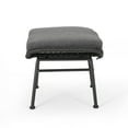 thumbnail image 7 of Cavelier Outdoor Wicker Ottomans with Cushion, Set of 2, Gray, Dark Gray, and Black, 7 of 7