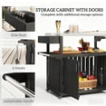 thumbnail image 7 of Olurrisa Outdoor Bar Table Top,Outdoor Bar Cart with Storage,Wheeled Kitchen Island for Food Prep, 7 of 7