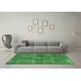 thumbnail image 3 of Ahgly Company Indoor Square Oriental Emerald Green Industrial Area Rugs, 8' Square, 3 of 4